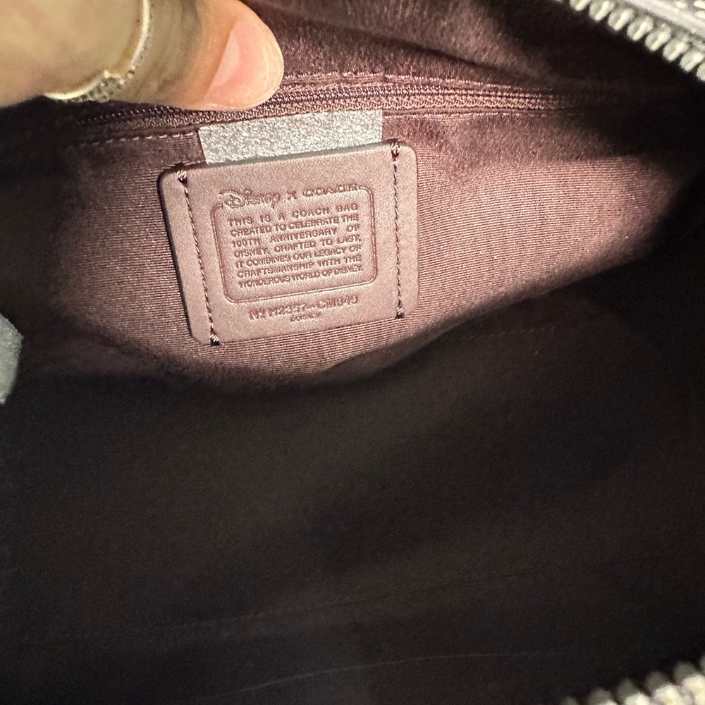 COACH Disney X Coach Rowan Satchel With Holiday Print Black and wallet 🥳 - Picture 12 of 15